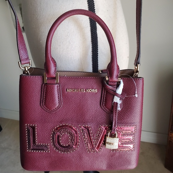 Michael Kors Handbags - NEW Michael Kors Adele Merlot Messenger Crossbody